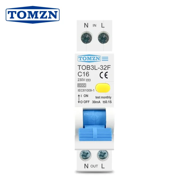 18MM RCBO 1P+N 6KA Circuit Breaker with Overcurrent & Leakage Protection