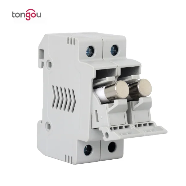 High Voltage Solar PV 2P Parallel DC Fuse Holder 1000V with PV Fuses 25A