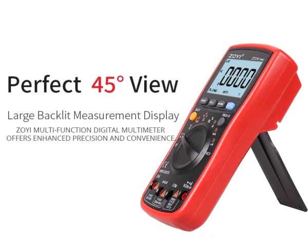 zoyi zt219 digital multimeter 19999 counts true rms automotive electrical cap tester