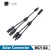 powmr 1 pair solar panel y type 1 to 2 connectors m ff and f mm branch cable solar panel connector